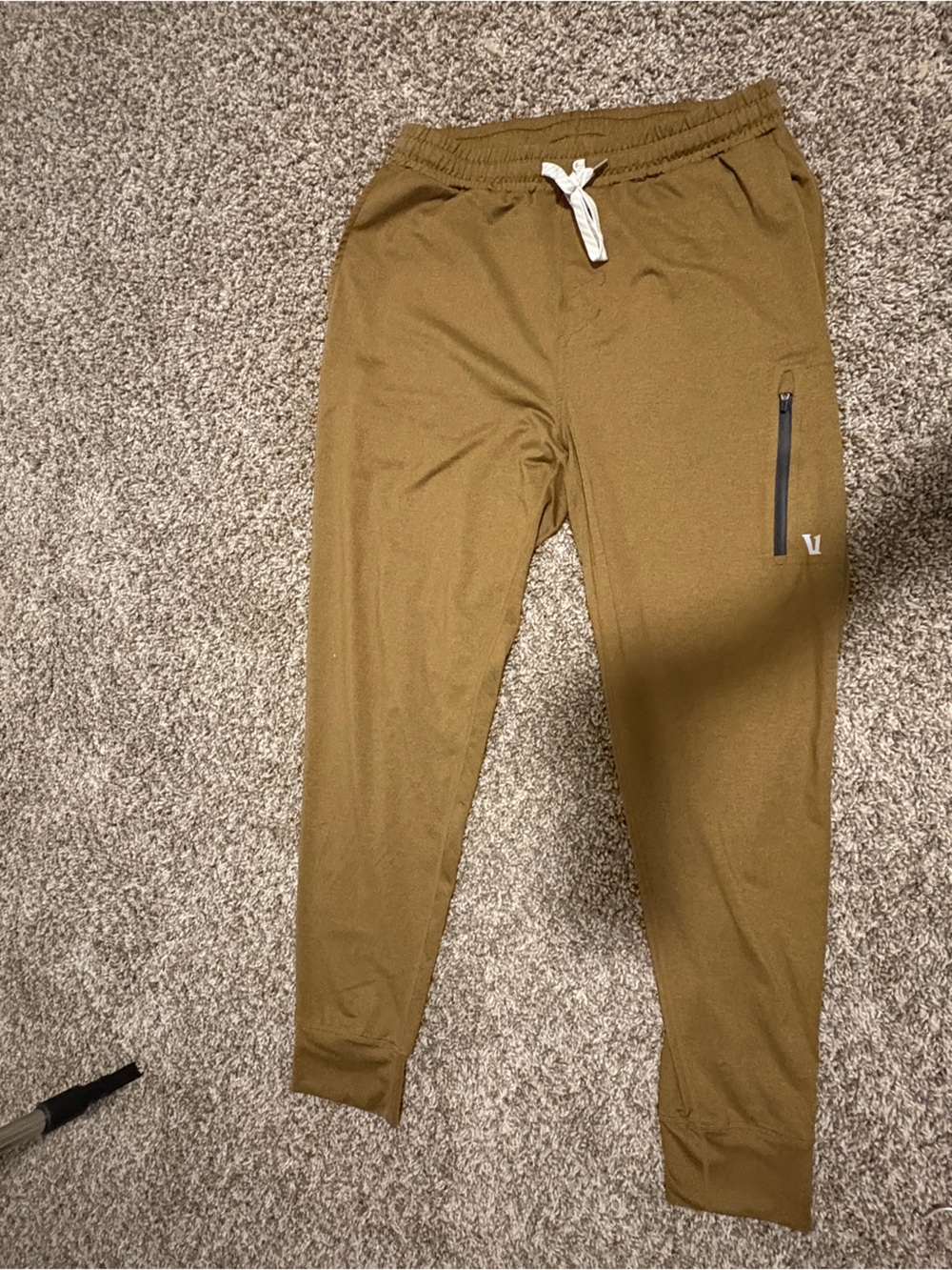 Men's Vouri Olive Brown Drawstring Jogger Pants